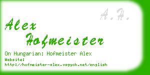 alex hofmeister business card